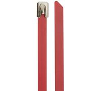 DeLock Lot de 10 Serre-câbles en Acier Inoxydable Rouge 500 x 7,9 mm