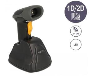 Delock Scanner code-barres 2,4 GHz 1D et 2D avec station de charge