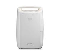 De'Longhi AriaDry DEX210SF Déshumidificateur élimine l'humidité à la maison avec filtration à 3 actions, fonction de séchage, capacité d'humidification 10 l/jour, R290, réservoir d'eau amovible, blanc