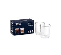 De'Longhi DLSC318 Lot de verres thermiques en verre à double paroi résistant en borosilicate, confortable à tenir, sans condensation, lavable au lave-vaisselle, capacité 400 ml,