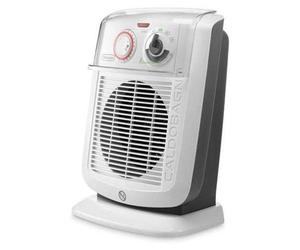 De'Longhi HBC 3052T, Radiateur électrique soufflant, 24 h, IP21, Mural, Table, Blanc, Pivotant