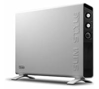 Delonghi HCX3220FTS Convecteur Mobile Slim Style, Blanc/Noir