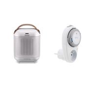 De'Longhi hfx30 C18 IW zptc160 verticale, blanc nacré & Programmateur quotidien T-10 blanc - Otio