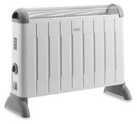 De'Longhi Konvektor HCM2030 - Appareil de chauffage avec 3 niveaux de puissance, adapté aux pièces jusqu'à 60 m³, thermostat de sécurité, fonction antigel, thermostat d'ambiance, couleur grise