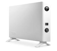 De'Longhi Radiateur Electrique Convecteur HSX2320, 3 Niveaux de Puissance, Fonction Antigel, Minuterie 24 Heures, Compact avec Poignées, Thermostat de Sécurité, Pièces Jusqu'à 60 m3, 2000W, Blanc