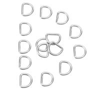 DELORIGIN 20 pièce 304 anneaux en D en Acier Inoxydable Anneaux en D Robustes Anneaux de Liaison Soudés Solides Anneaux en D de 20mm pour Sac à Dos Sac à Main Sangles Collier de Chien Porte Clés