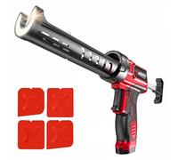 DELPHI Pistolet à cartouche sans fil 330-600 ml pour colle acrylique silicone professionnelle seringue pistolet à cartouche confortable en silicone noir Trigger