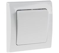 DELPHI Taster, 250V~/ 10A, inklusive Rahmen, UP, weiß