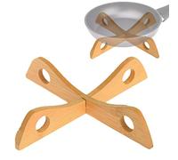 delr Dessous de plat | Plaque chauffante de cuisine Dessous de plat réversible en bambou | Dessous de verre en bambou avec design antidérapant pour bol, théière, casserole