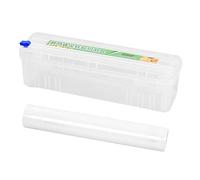 delr Film Saran - Boîte découpe Film étirable,Distributeur réutilisable avec Coupe-glissière, Film Alimentaire 2 en 1 pour Support Rangement Cuisine