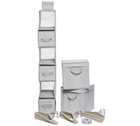 Delta Children Ensemble de 48 pièces de rangement pour chambre d'enfant - Solution de rangement/organisation facile - Garde la chambre à coucher, la chambre d'enfant et le placard propres, gris