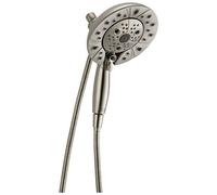 Delta Delta Faucet 58480-SS-PK In2ition H2Okinetic Pommeau de douche à main 2 en 1 à 5 réglages, en acier inoxydable