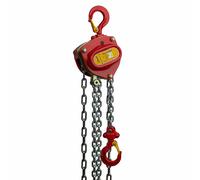 Delta DELTA RED Palan Manuel À Chaîne Premium - 1 Tonne - Avec Hauteur De Levage De 3 Mètres