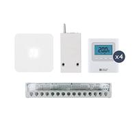Delta Dore - Pack Delta 8000 connecté régulation multizone pour système de chauffage eau chaude. Chauffage connecté, contrôle vocal - 6053069 Blanc