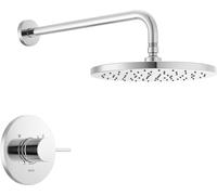 Delta Ensemble de robinet de douche à effet pluie rond série 14, pommeau de douche et poignée chromés, kit de garniture de valve, chrome T14269-PP (valve non incluse)