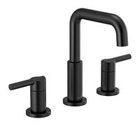 Delta Faucet Nicoli Robinet de salle de bain à 3 trous, robinet de salle de bain noir mat, robinet de lavabo de salle de bain, ensemble de vidange, noir mat 35849LF-BL