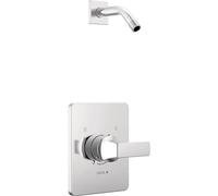 Delta Faucet Velum 14 Series Kit de garniture de valve de douche chromée à fonction unique, poignée de douche, kit de garniture de douche en Delta chromé T14237-LHD (pommeau de douche et valve non
