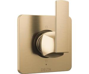 Delta Kit de garniture de robinet Velum Gold à 6 réglages - Kit de valve d'inverseur - Inverseur de douche doré - Bronze champagne T11937-CZ (valve non incluse)