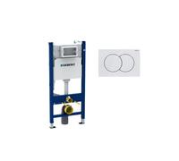 Delta Pack bati-support Geberit Duofix 112cm + plaque de commande blanche Delta20 + fixations murales (111.154.11.1)