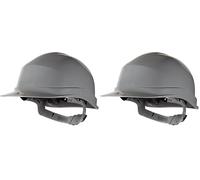 Delta Plus-Casque De Chantier Serrage GlissiÈre-zirc1gr-gris (Lot de 2)
