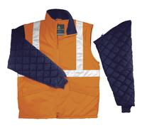 DELTA PLUS - FREEWAY GILET DE SIGNALISATION MANCHES AMOVIBLES ORANGE- FREEWHVOR0 52/54 (L)