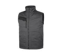 Delta plus Gilet de travail d'hiver multipoches, fermeture éclair anti-froid 9 poches réfléchissantes, Deltaplus STOCKTON3, couleur gris-nara