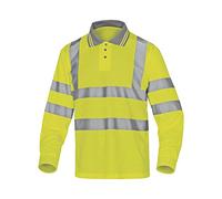 Delta Plus METEOJA3X Lot de 10 polos de protection en polyester Jaune fluo Taille 3XL