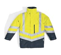Delta plus - Parka Overview polyuréthane orange fluo/bleu marine taille XXXL