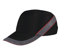 Delta Plus Protection Tête - Casquette antichoc ventilée 7 cm Imprimé polyéthylène noir/rouge