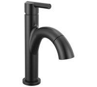 Delta Robinet de salle de bain Nicoli à trou unique - Robinet de salle de bain noir mat avec pulvérisateur extractible - Robinet de salle de bain à poignée unique - Noir mat 15749LF-BLPD