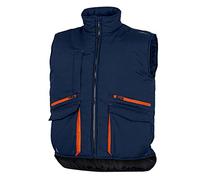 GILET BLEU MARINE ET ORANGE SANS MANCHES DELTA PLUS MULTIPOCHES POLYESTER / COTON SIERRA2 - SIER2MO0 52/54 (L)