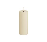 Deluxe Homeart Bougie d'intérieur LED sans flamme - Crème - Technologie Real Flame - Bougie à piles (5 x 12,5 cm)