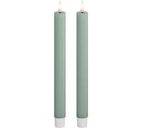 Deluxe Homeart Sage Green Lot de 2 bougies à tige (24 cm)