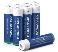 Delyeepow Piles Rechargeables AA Nimh 1.2V 3300mAh Haute Capacité, Piles AA Rechargeables 1200 Cycles Lot de 8 Piles