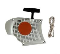 Démarreur à traction 1145 080 2100 pour tronçonneuse MS201 MS201T MS201TC, dispositif de traction en plastique robuste avec fonction de rebond automatique pour un montage facile et un démarrage à
