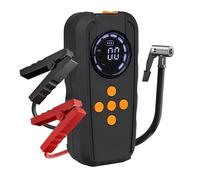 Avizar, démarreur de voiture avec compresseur et LED 6000 mAh, noir