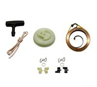 Démarreur de tronçonneuse, 1 lot de cordon de traction à ressort, kit de remplacement facile à installer, construction robuste pour MS180 MS170 MS017 MS018 MS251