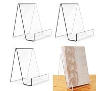 Demarsen 3 Pièces Support de Livre Support de Livre En Plexiglas Support de Livre Transparent en Acrylique Stand de livre Serre-livres acrylique pour afficher des livres,des cahiers