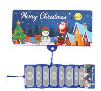 demaxiyad Cartes d'argent de Noël - Porte-cartes - Cartes de fête pliables avec pompon pour adolescent, maman, femme, fille, homme, garçon, papa, , fête, festival, célébration, maison de