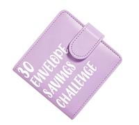 demaxiyad Classeur pour économiser de l'argent | 30 enveloppes à boucle magnétique pour bureau, école, salle de classe, voyage, fête d'anniversaire, femmes, hommes, , adolescents