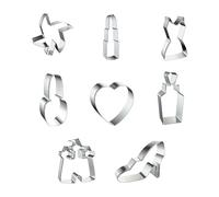 demaxiyad Lot de 16 emporte-pièces pour gâteau de mariage - Pochoirs de décoration pour chocolat, fondant, sucre, boulangerie, maison, mariage, anniversaire, mariage