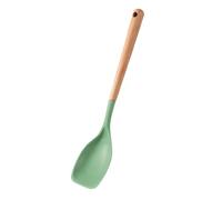demaxiyad Spatule en silicone pour la cuisine | Ustensile en silicone flexible | Spatule de cuisine avec manche en bois - pour la cuisine, la cuisson, le mélange, la friture, la viande, la soupe