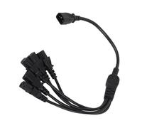 Demeras Cordon Adaptateur Secteur C14 à 5 X C13 | Construction en PVC, organise plusieurs appareils, compatible avec UPS PDU