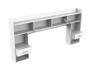 Demeyere 155027 Lit évolutif avec LED avec Chicago 222 x 109 x 38 cm avec Plusieurs étagères Blanc