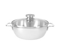 Demeyere Apollo 7 Poêle de service avec couvercle en verre 24 cm, Inox 18/10