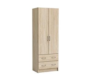 Demeyere Armoire Chambre Adulte Lingère Dual 61 x 169 x 41 cm - Dressing - Rangement Tiroir 55 x 11 x 31 cm - Fabriquée en France, Chêne Brossé