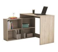 DEMEYERE Bureau d'angle contemporain décor chene Shannon - L 112 cm - NAGANO