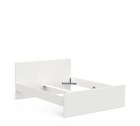 Demeyere Cadre De Lit 160x200 en Bois avec Tête De Lit Moderne & Modulable - Coloris Blanc Mat - Chambre pour Adulte Clyde - 207,4 x 165 x 90 cm
