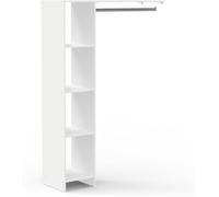 Demeyere Kit Dressing avec Penderie Colonne De 3 Rayons Modulable Coloris Blanc Mat 120,2 x 180 x 39,6 cm