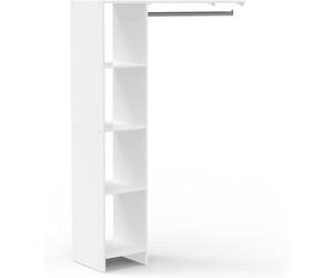 Demeyere Kit Dressing avec Penderie Colonne De 3 Rayons Modulable Coloris Blanc Mat 120,2 x 180 x 39,6 cm